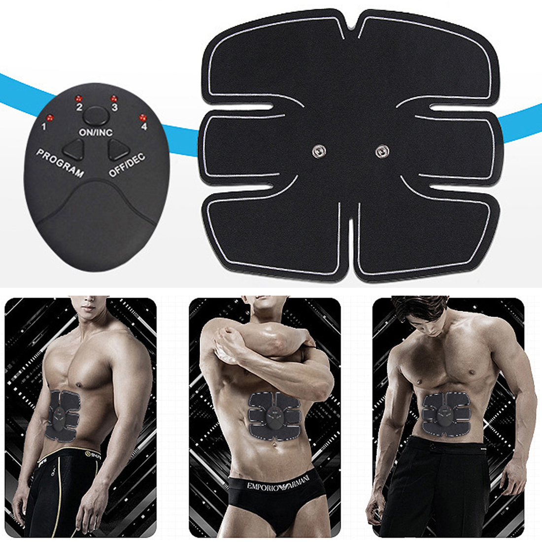 Electric Muscle Training Machine Fitness Gym Equipment Abdominal Muscle Trainer  Body Slimming Tools