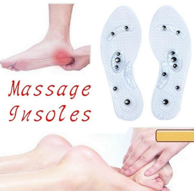 1Pair Shoe Gel Insoles Feet Magnetic Therapy Health Care for Men Comfort Pads Foot Care Relaxation