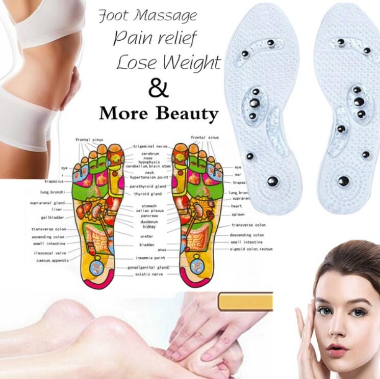 1Pair Shoe Gel Insoles Feet Magnetic Therapy Health Care for Men Comfort Pads Foot Care Relaxation