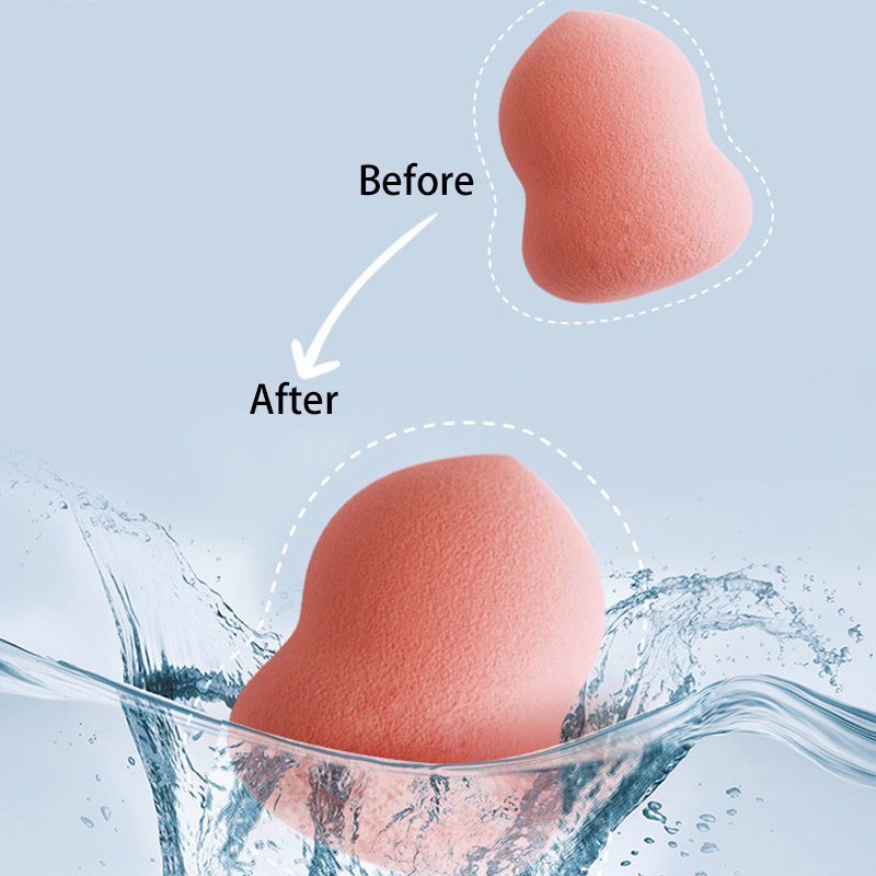 10Pcs Makeup Puff Foundation Sponge Powder Cream Blending Face Beauty Blenders Makeup with Bottle