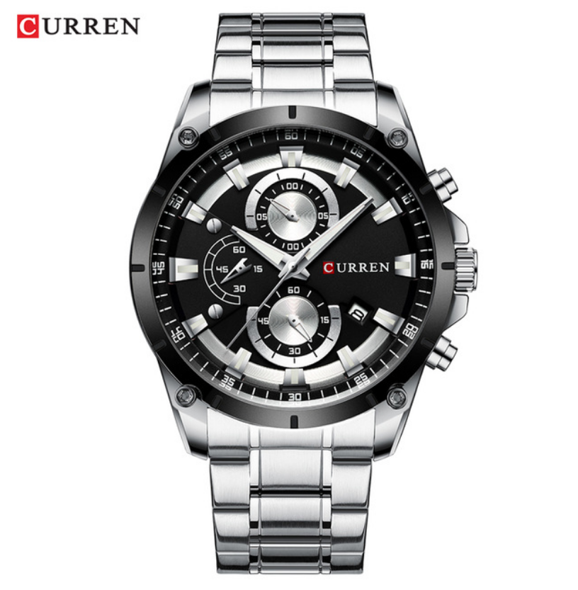 CURREN Creative Design Men's Watches Luxury Quartz Watches with Stainless Steel Sport Watch
