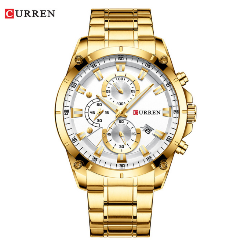 CURREN Creative Design Men's Watches Luxury Quartz Watches with Stainless Steel Sport Watch