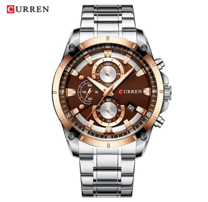 CURREN Creative Design Men's Watches Luxury Quartz Watches with Stainless Steel Sport Watch