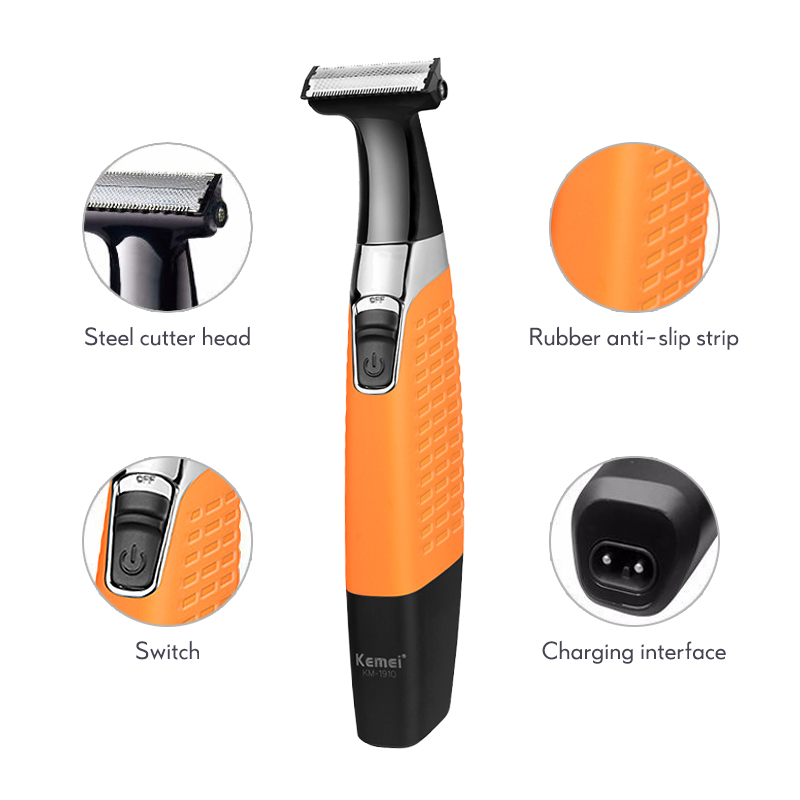 Kemei Rechargeable Electric Shaver Beard Shaver Electric Razor Body Trimmer Shaving Machine