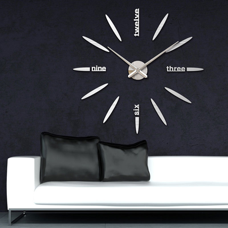 3D Quartz Wall Clock Modern Design Acrylic Wall Clocks Wall Sticker Decor Clock Home Living Room