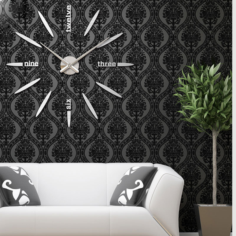 3D Quartz Wall Clock Modern Design Acrylic Wall Clocks Wall Sticker Decor Clock Home Living Room