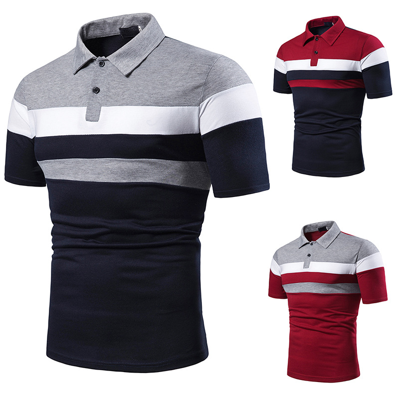 New Arrival Men Striped Polos Slim Fit Short Sleeve Clothing Summer Streetwear Casual Men T-Shirts