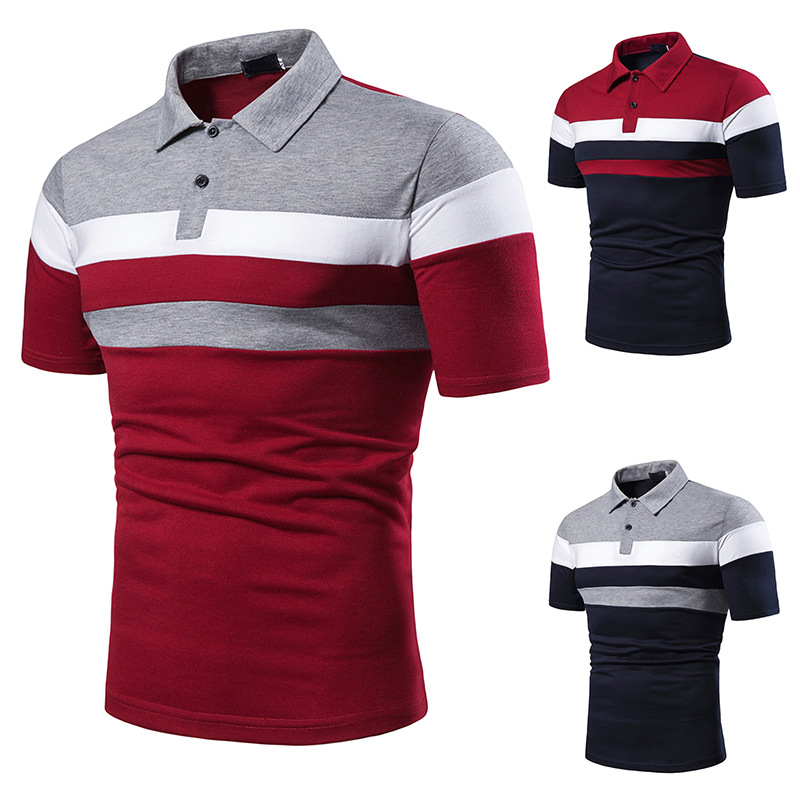 New Arrival Men Striped Polos Slim Fit Short Sleeve Clothing Summer Streetwear Casual Men T-Shirts