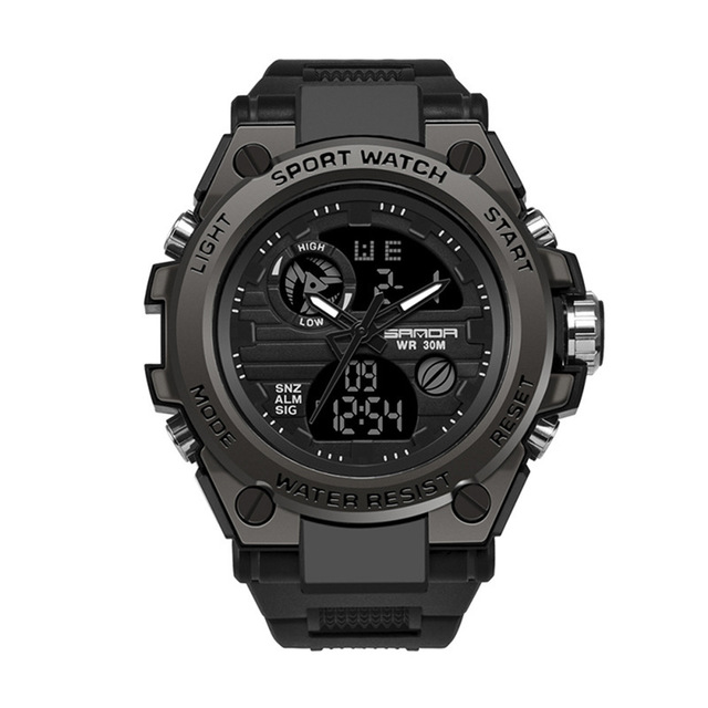 SANDA Sports Men&apos;s Watches Top Brand Luxury Military Digital Watches Waterproof S Shock Clock Sales