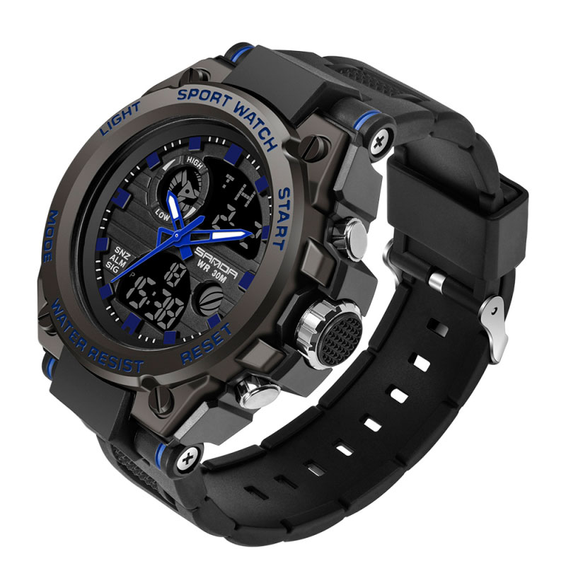 SANDA Sports Men&apos;s Watches Top Brand Luxury Military Digital Watches Waterproof S Shock Clock Sales