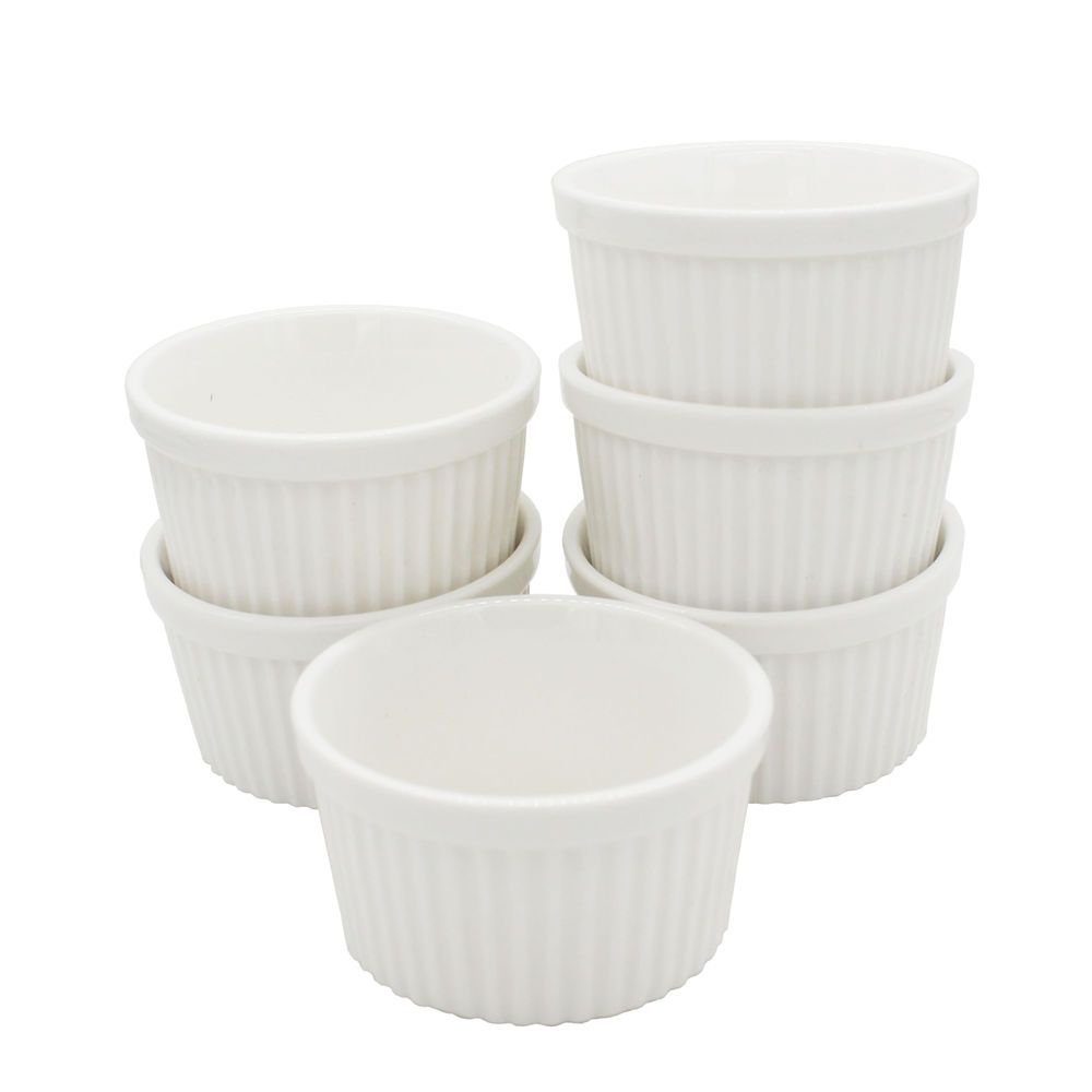 New Ceramic Ramekins Porcelain Souffle Cups Porcelaine Ramekins Pudding Mold Muffin Baking Cup