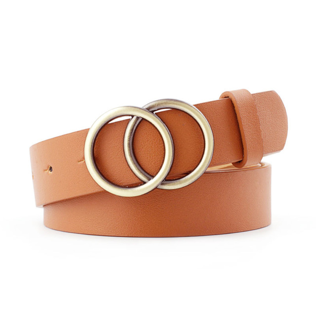 New Fashion Round Buckle Belts Women Casual Belt Ladies Jeans With Dress Belt For Trousers