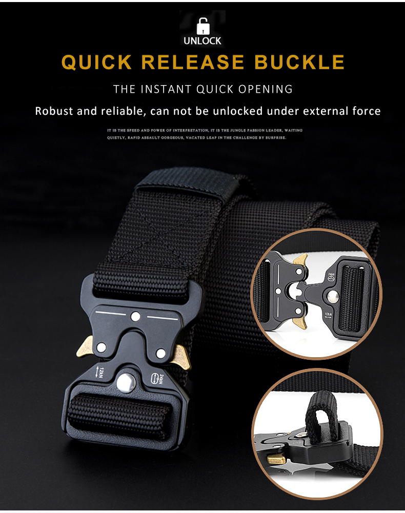 New Tactical Belts Military High Quality Nylon Men Training Belt Metal Multifunctional Buckle Belts