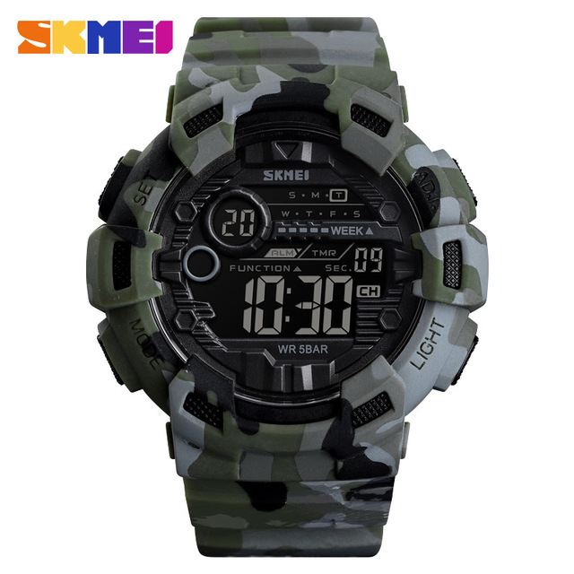 SKMEI Fashion Sport Watch Men Alarm Clock Cowboy Waterproof Men's Watches Denim Digital Watches