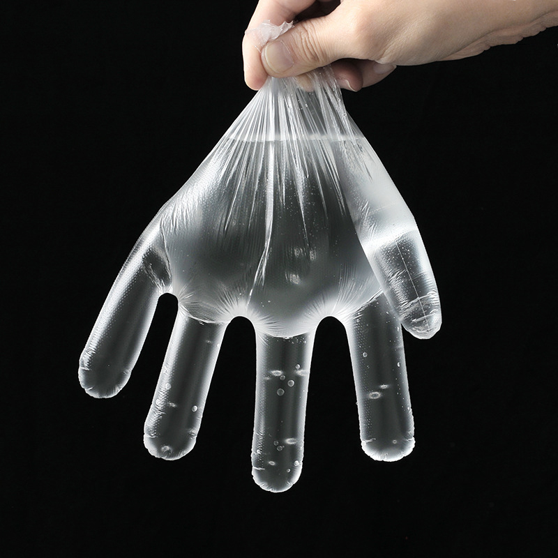 100PCS Food Plastic Gloves Disposable Gloves Restaurant Kitchen BBQ Fruit Vegetable Gloves