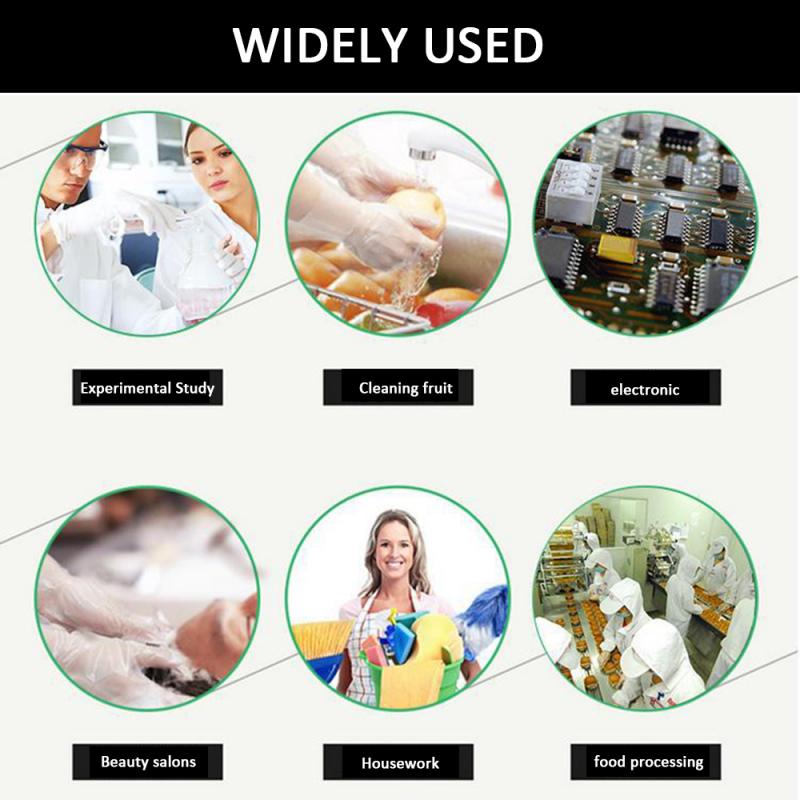 100PCS PVC Disposable Gloves Dishwashing/Kitchen/Medical /Latex/Rubber/Garden Gloves Universal