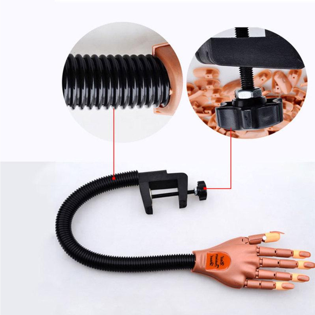 Professional Practice Hand Nail Tips Nail Art Hands MannequinAdjustable Nail Art Model Hand Manicure