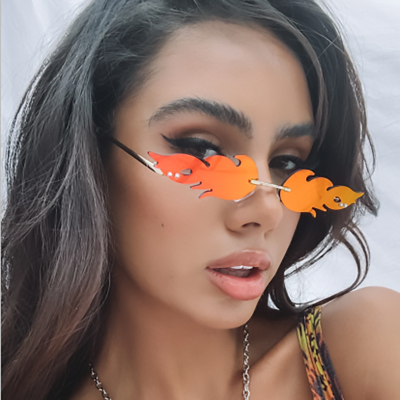 Cat Eye Sunglasses Women Vintage Brand Designer Glasses Men Metal Women Trendy Mirror Eyewear UV400