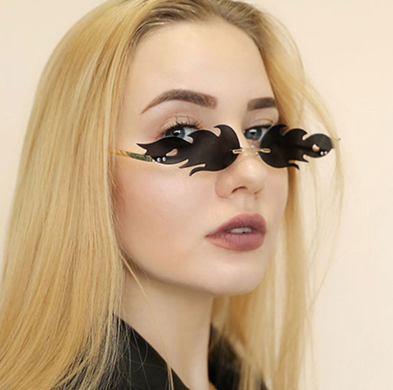 Cat Eye Sunglasses Women Vintage Brand Designer Glasses Men Metal Women Trendy Mirror Eyewear UV400
