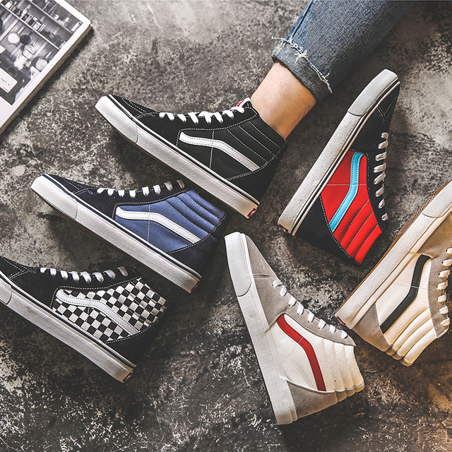 Fashion New Light Breathable Men Canvas Casual High top Women Sneakers Men Shoes Boots Couple Shoes