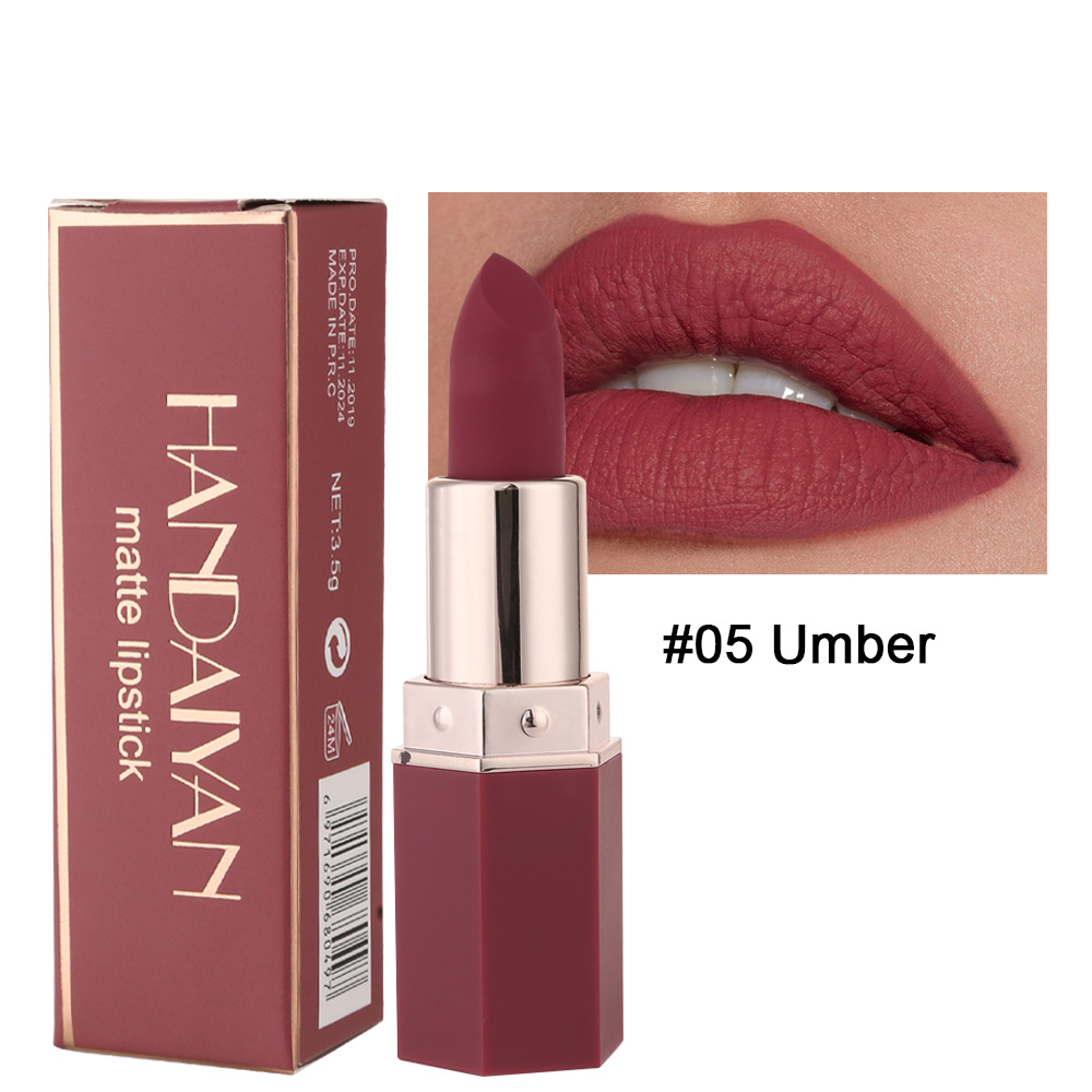 HANDAIYAN Waterproof Matte Lipstick Long Lasting Lips Makeup Red Nude Stick Lipsticks Makeup Women