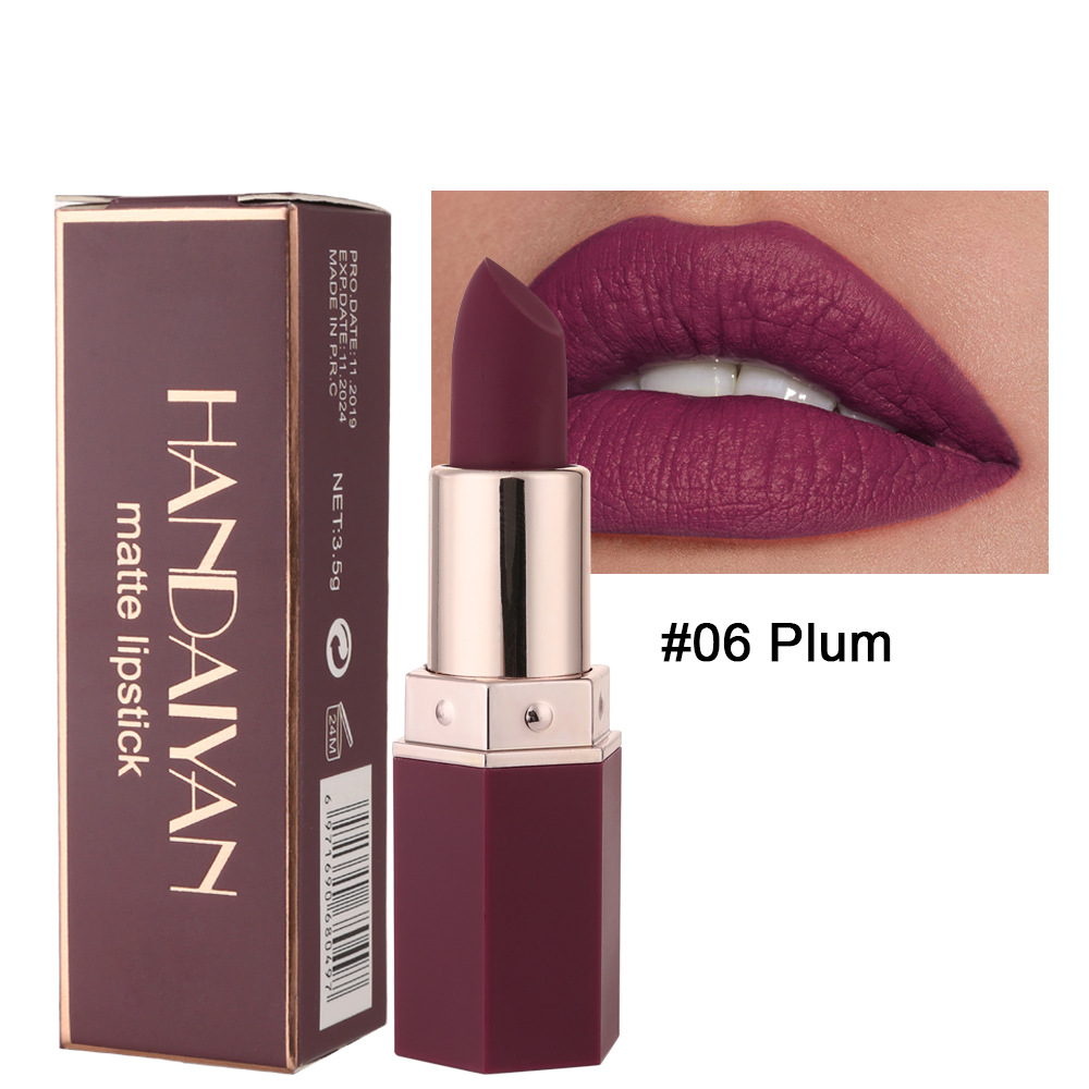 HANDAIYAN Waterproof Matte Lipstick Long Lasting Lips Makeup Red Nude Stick Lipsticks Makeup Women