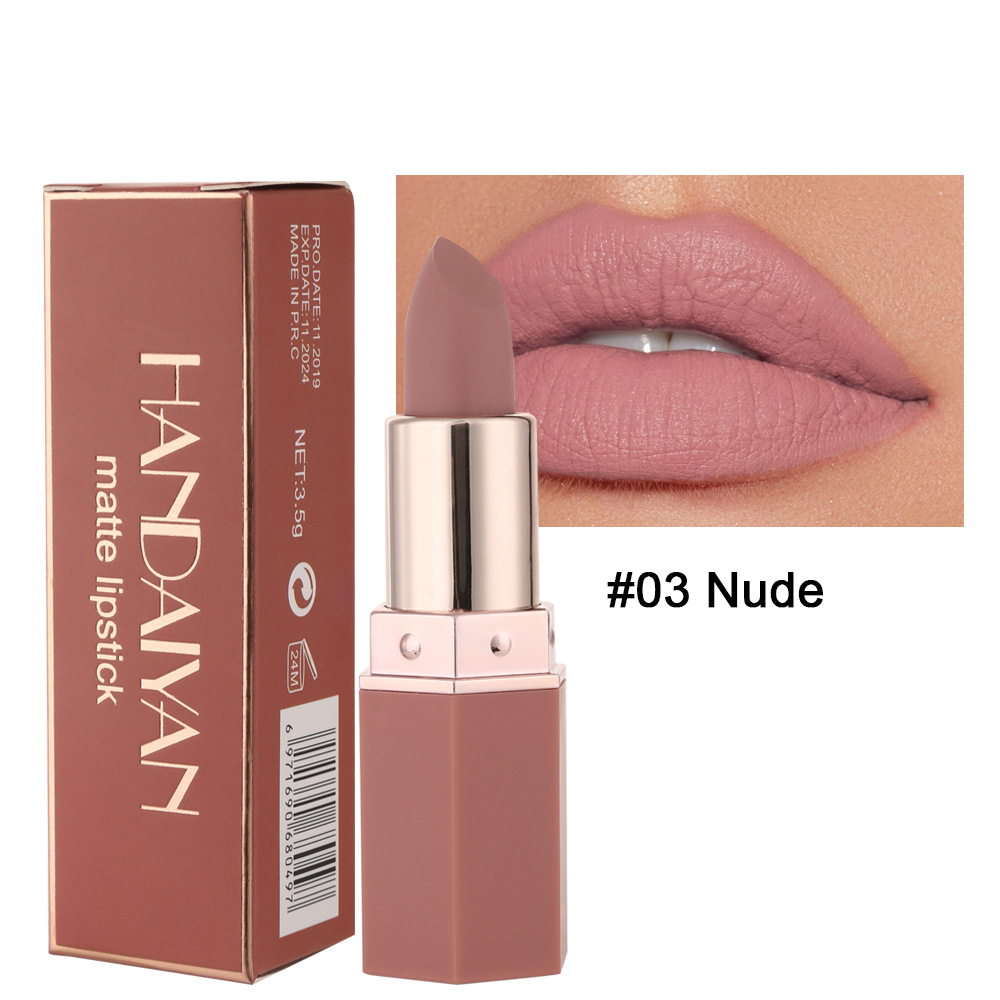 HANDAIYAN Waterproof Matte Lipstick Long Lasting Lips Makeup Red Nude Stick Lipsticks Makeup Women