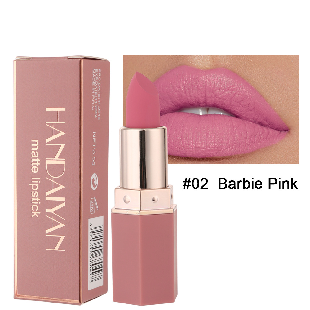 HANDAIYAN Waterproof Matte Lipstick Long Lasting Lips Makeup Red Nude Stick Lipsticks Makeup Women