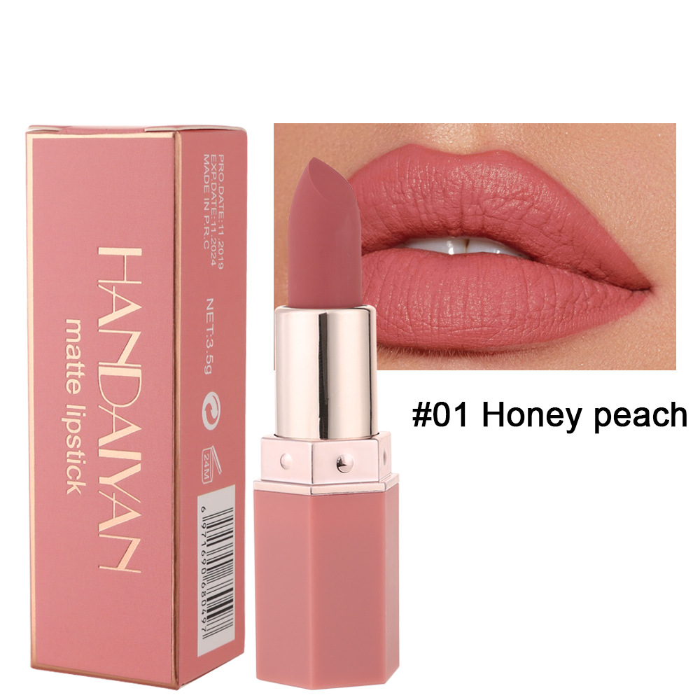 HANDAIYAN Waterproof Matte Lipstick Long Lasting Lips Makeup Red Nude Stick Lipsticks Makeup Women
