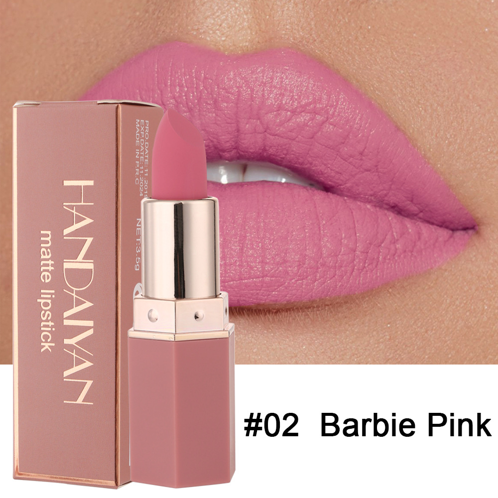 HANDAIYAN Waterproof Matte Lipstick Long Lasting Lips Makeup Red Nude Stick Lipsticks Makeup Women