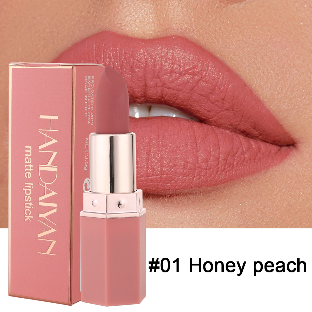 HANDAIYAN Waterproof Matte Lipstick Long Lasting Lips Makeup Red Nude Stick Lipsticks Makeup Women