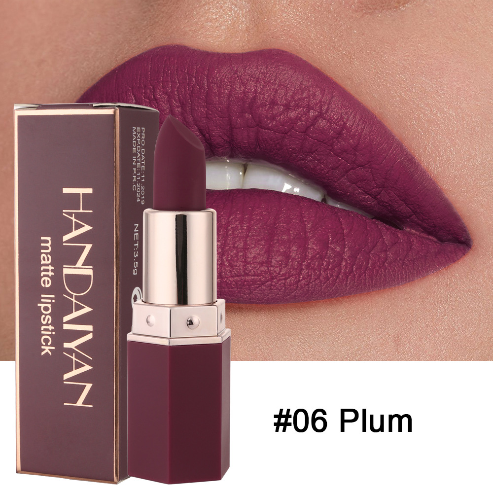 HANDAIYAN Waterproof Matte Lipstick Long Lasting Lips Makeup Red Nude Stick Lipsticks Makeup Women