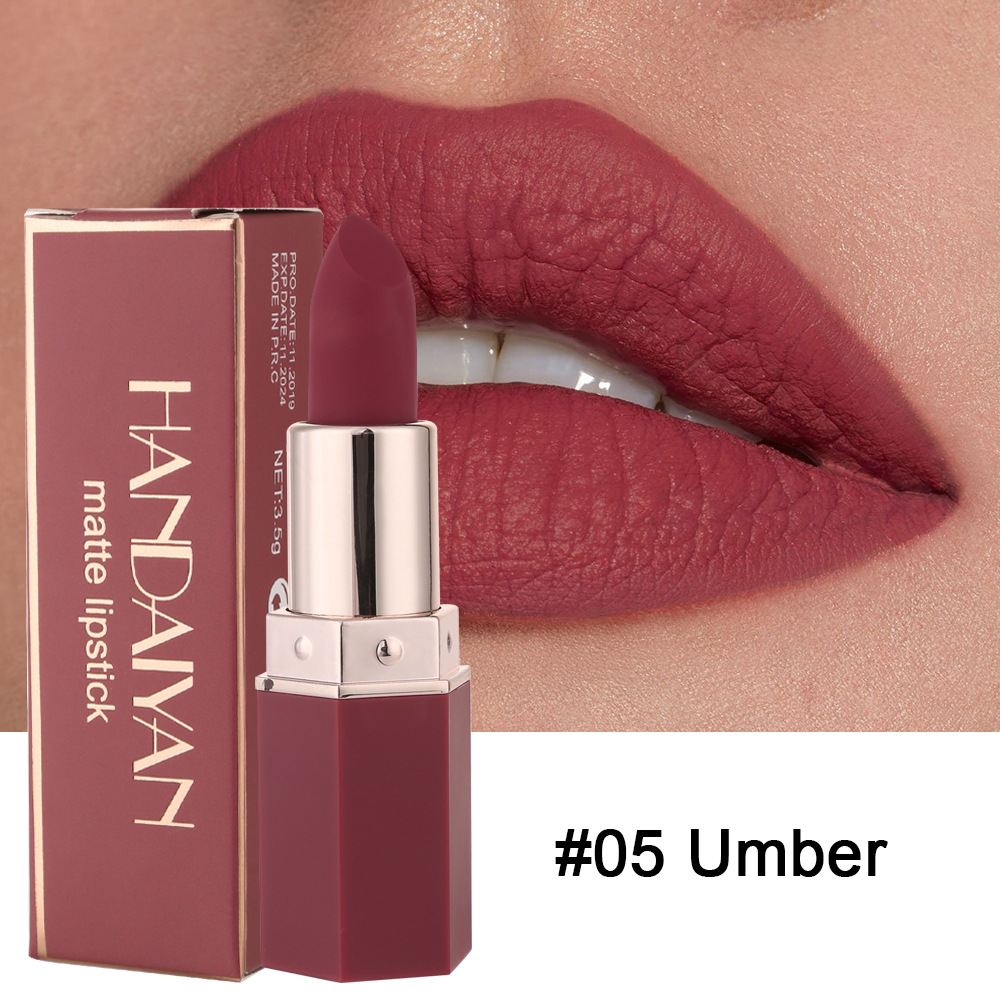 HANDAIYAN Waterproof Matte Lipstick Long Lasting Lips Makeup Red Nude Stick Lipsticks Makeup Women