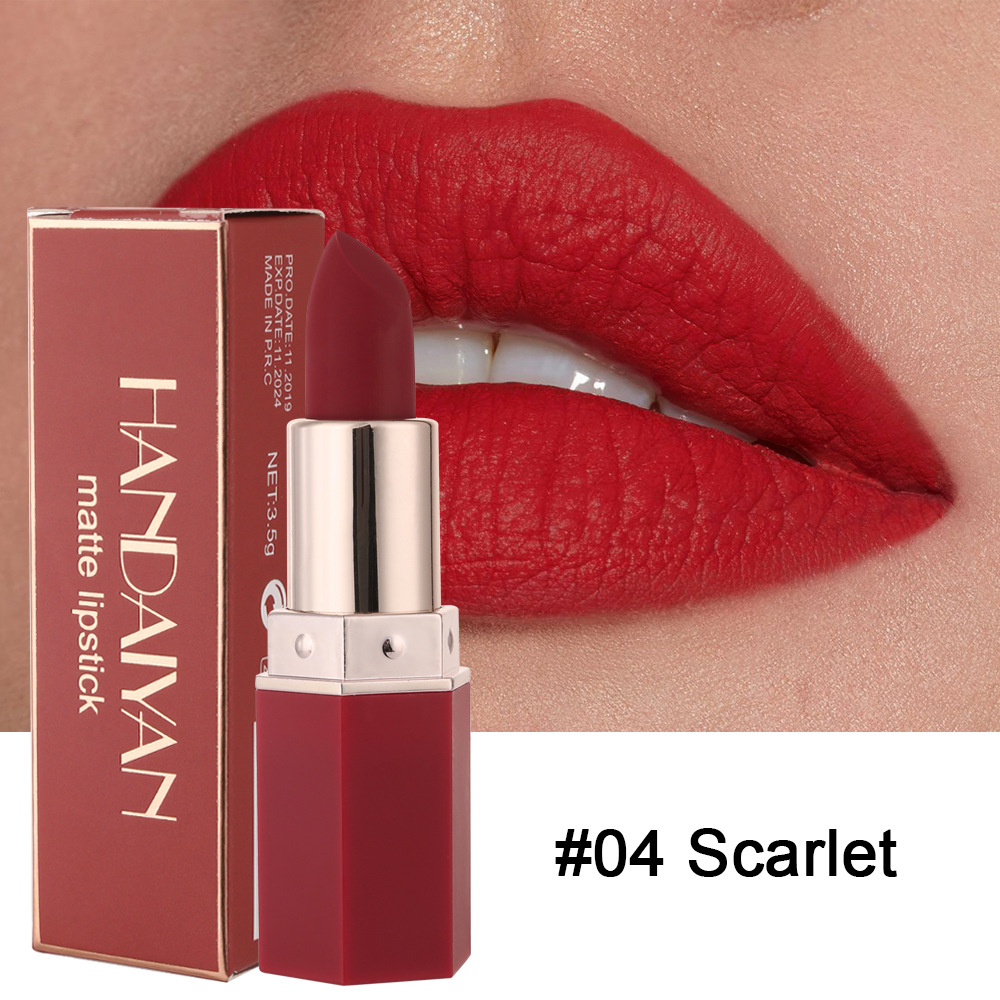 HANDAIYAN Waterproof Matte Lipstick Long Lasting Lips Makeup Red Nude Stick Lipsticks Makeup Women