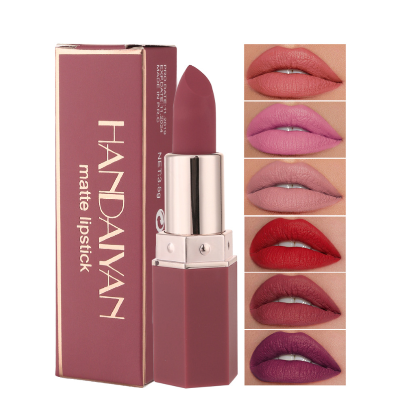 HANDAIYAN Waterproof Matte Lipstick Long Lasting Lips Makeup Red Nude Stick Lipsticks Makeup Women