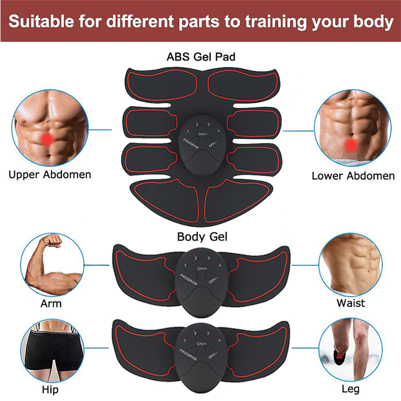 Smart EMS Muscle Trainer Electric Muscle Stimulator Abdominal Vibrating Fitness Slimming Massager