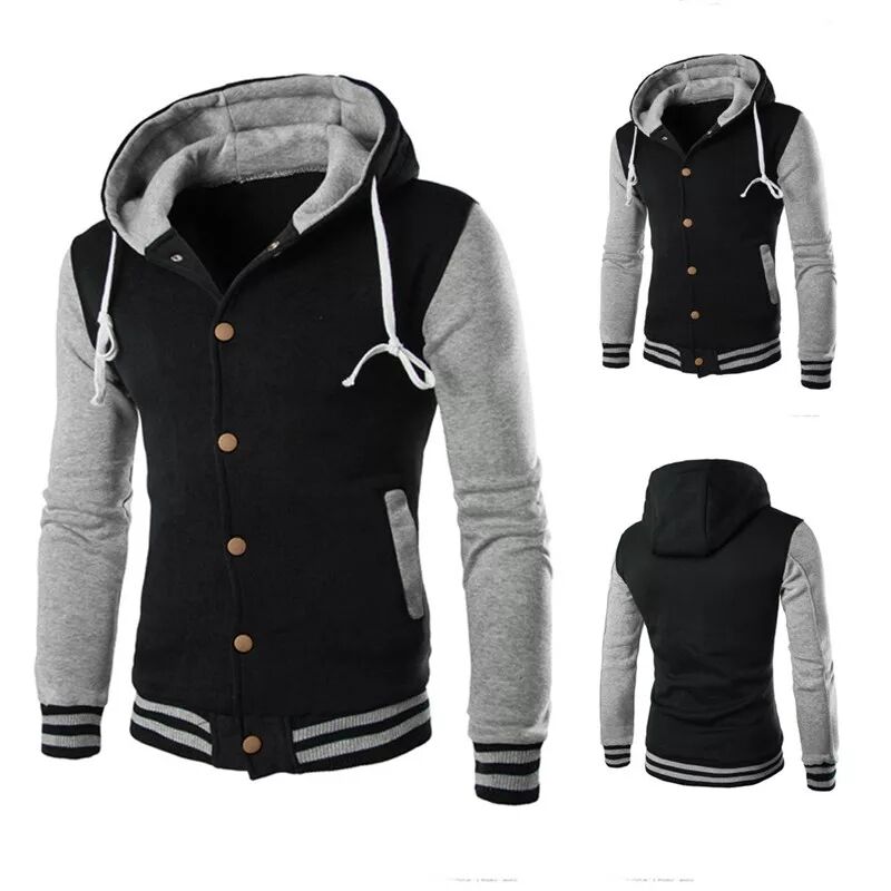 New Men Jackets Plus Size Coats Hooded Jackets Men&apos;s Clothing Basketball Hoodies Men Sweatshirt
