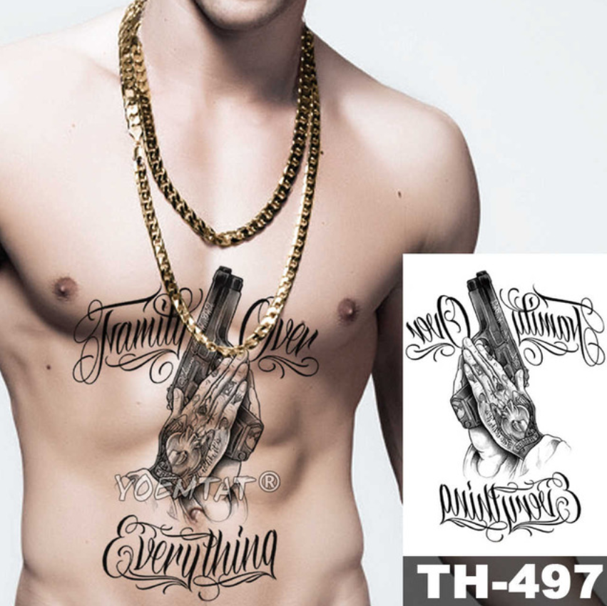 Waterproof Temporary Tattoo Sticker Forest Moon Flying Bird Bear Flash Tattoos Leopard Wolf Body Art