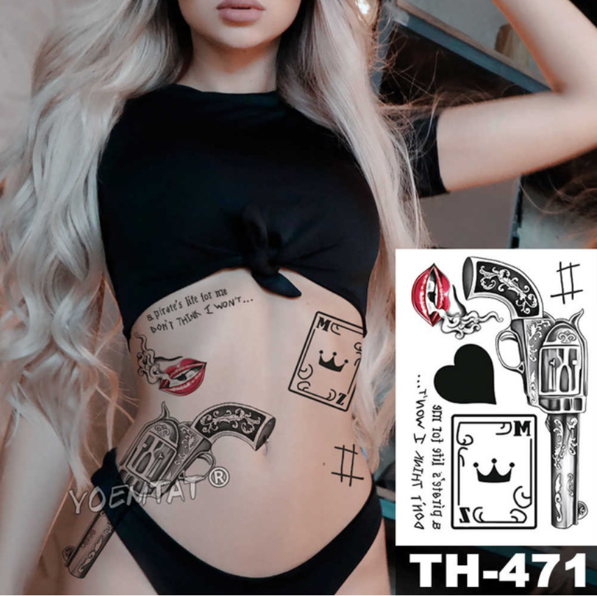Waterproof Temporary Tattoo Sticker Forest Moon Flying Bird Bear Flash Tattoos Leopard Wolf Body Art