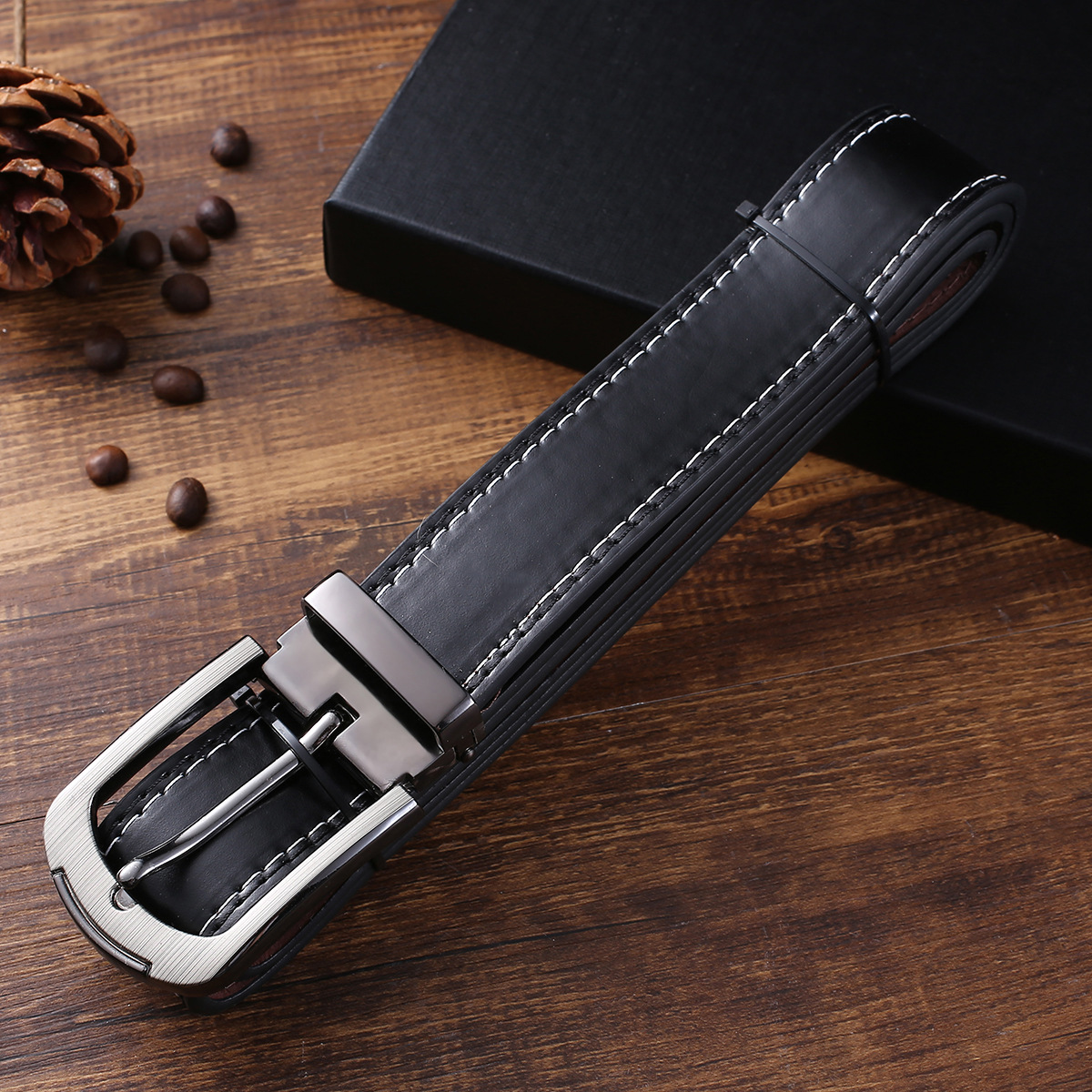 New 5Pcs/set Fashion Men's Watches Luxury Gifts Set Cufflinks Belt Watches Wallet Tie Gifts Sales