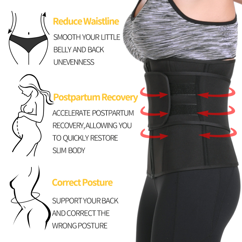 Neoprene Sauna Waist Trainer Corsets Sweat Belt Women Weight Loss Compression Workout Fitness