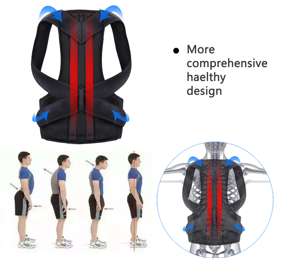 Adjustable Back Spine Posture Corrector Humpback Back Support Brace Shoulder Belt Posture Correction