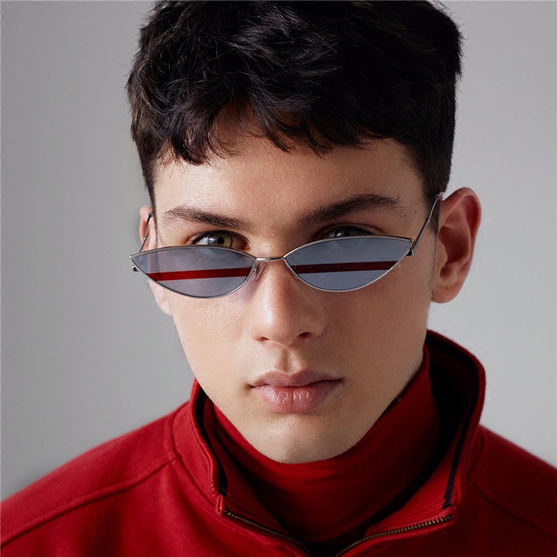 New Sunglasses Luxury Cat eye Brand Design Metal Frame New Gold red Vintage Glasses