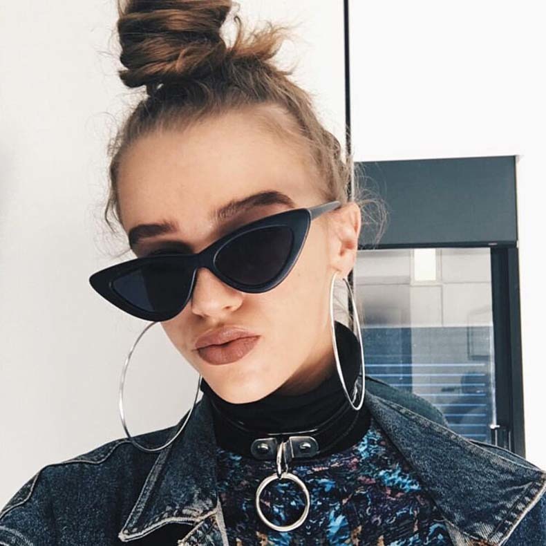 New Vintage Cateye Sunglasses Women Sexy Retro Small Cat Eye Sun Glasses Brand Designer Eyewear
