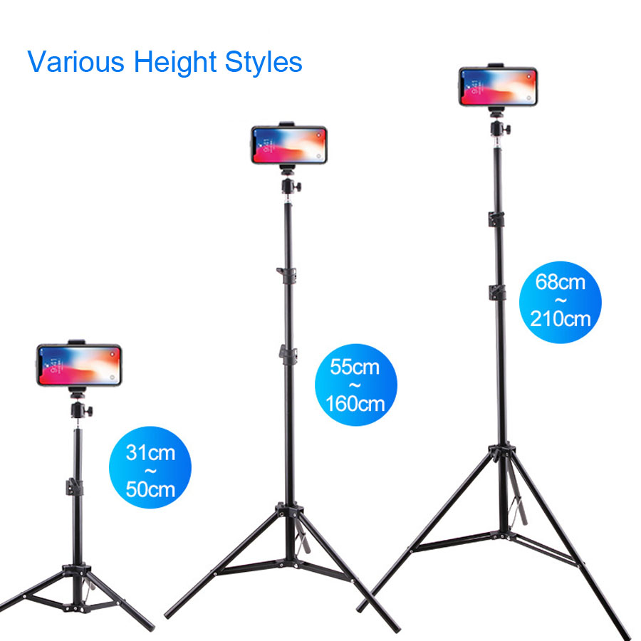 New Table Floor Tripod For Phones Holder Metal Tripod Stands Photo Video Tools Photography