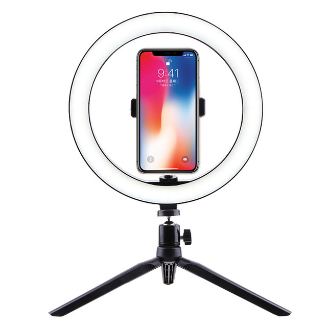 Photography LED Selfie Ring Light Camera Phones Ring Lamp Table Tripods For Makeup Video Live Studio