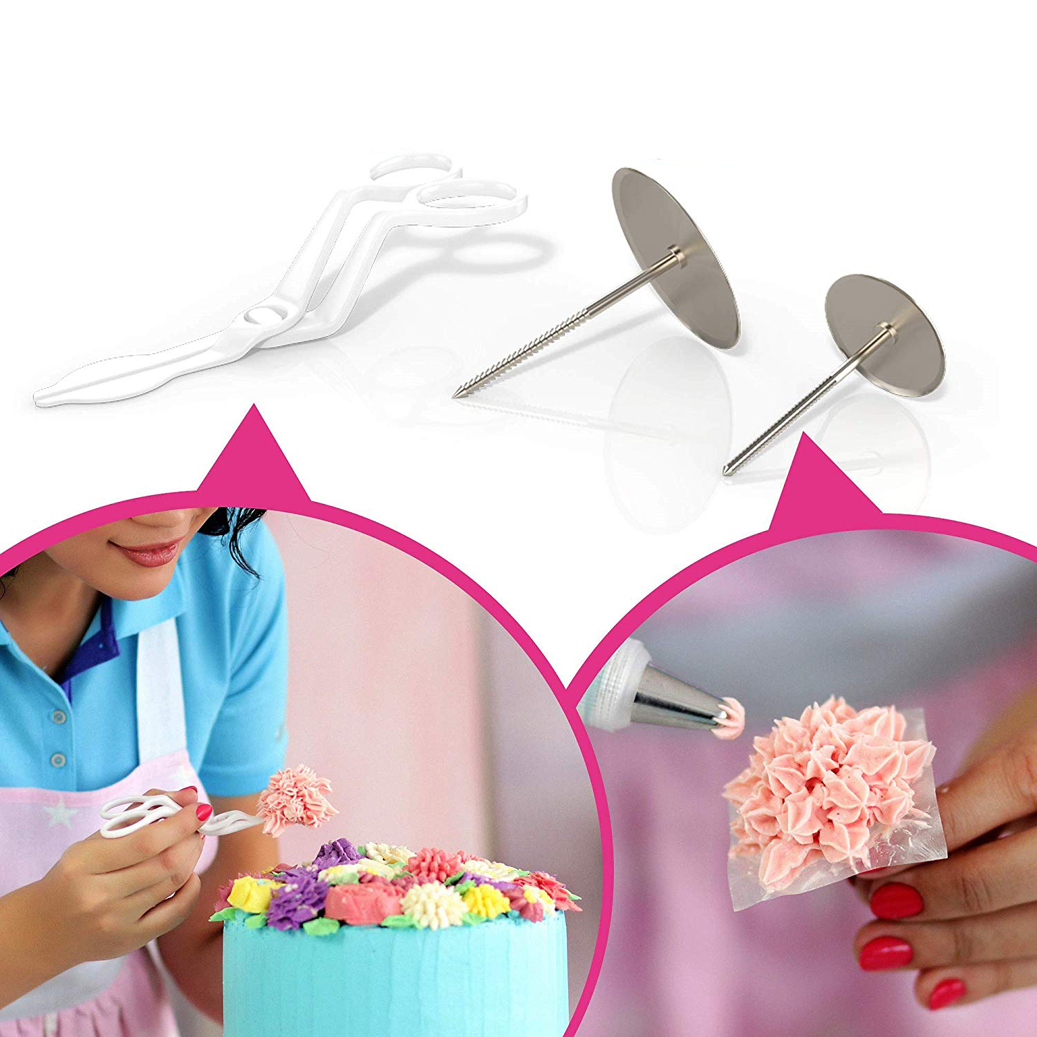 164PCS/Set Multifunction Cake Turntable Set Cake Decorating Tools Kit Pastry Nozzle Dessert Baking