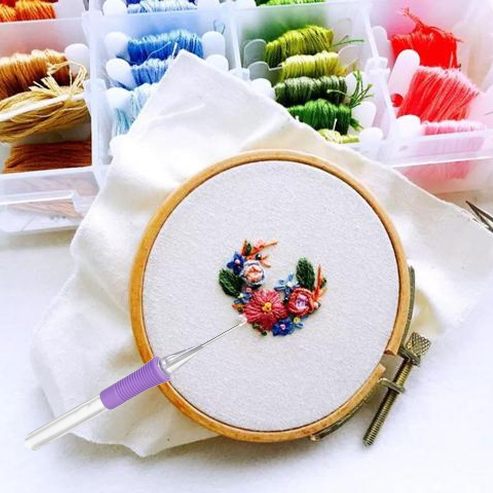 DIY Magic Embroidery Stitching Punch Needle Tool Stitching Punch Pen Sets DIY Craft Sewing Tool
