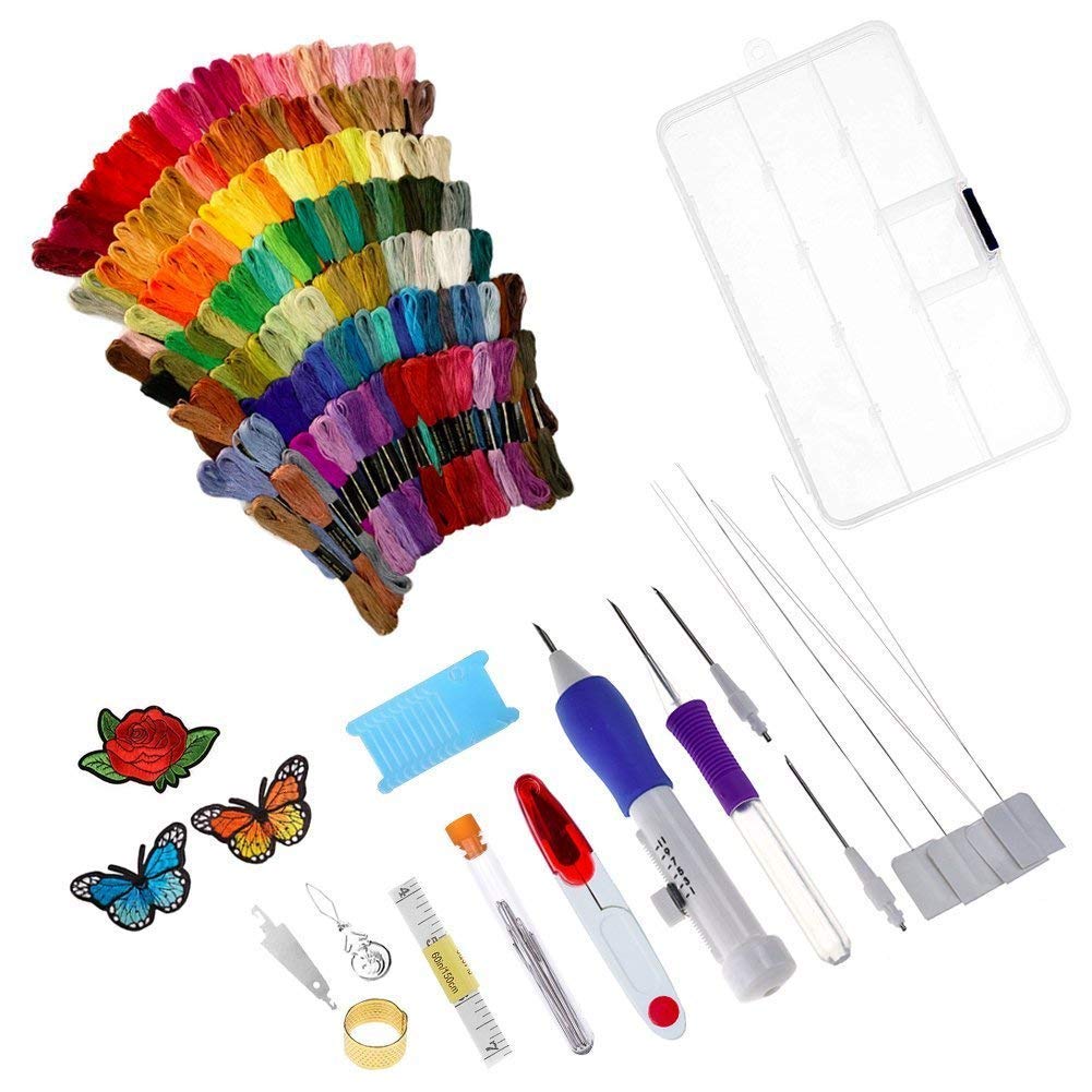 DIY Magic Embroidery Stitching Punch Needle Tool Stitching Punch Pen Sets DIY Craft Sewing Tool