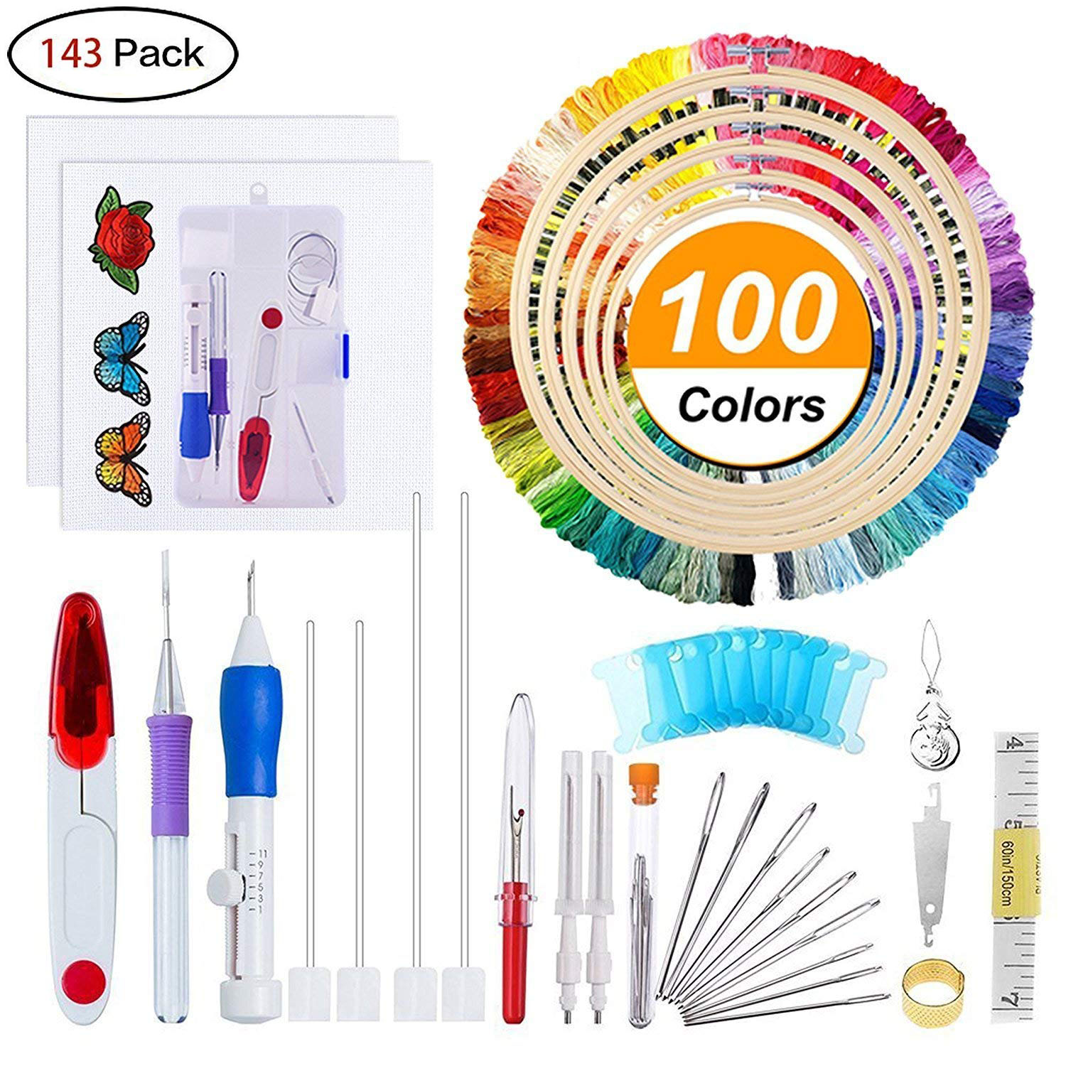 DIY Magic Embroidery Stitching Punch Needle Tool Stitching Punch Pen Sets DIY Craft Sewing Tool